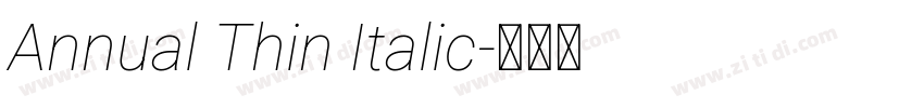 Annual Thin Italic字体转换